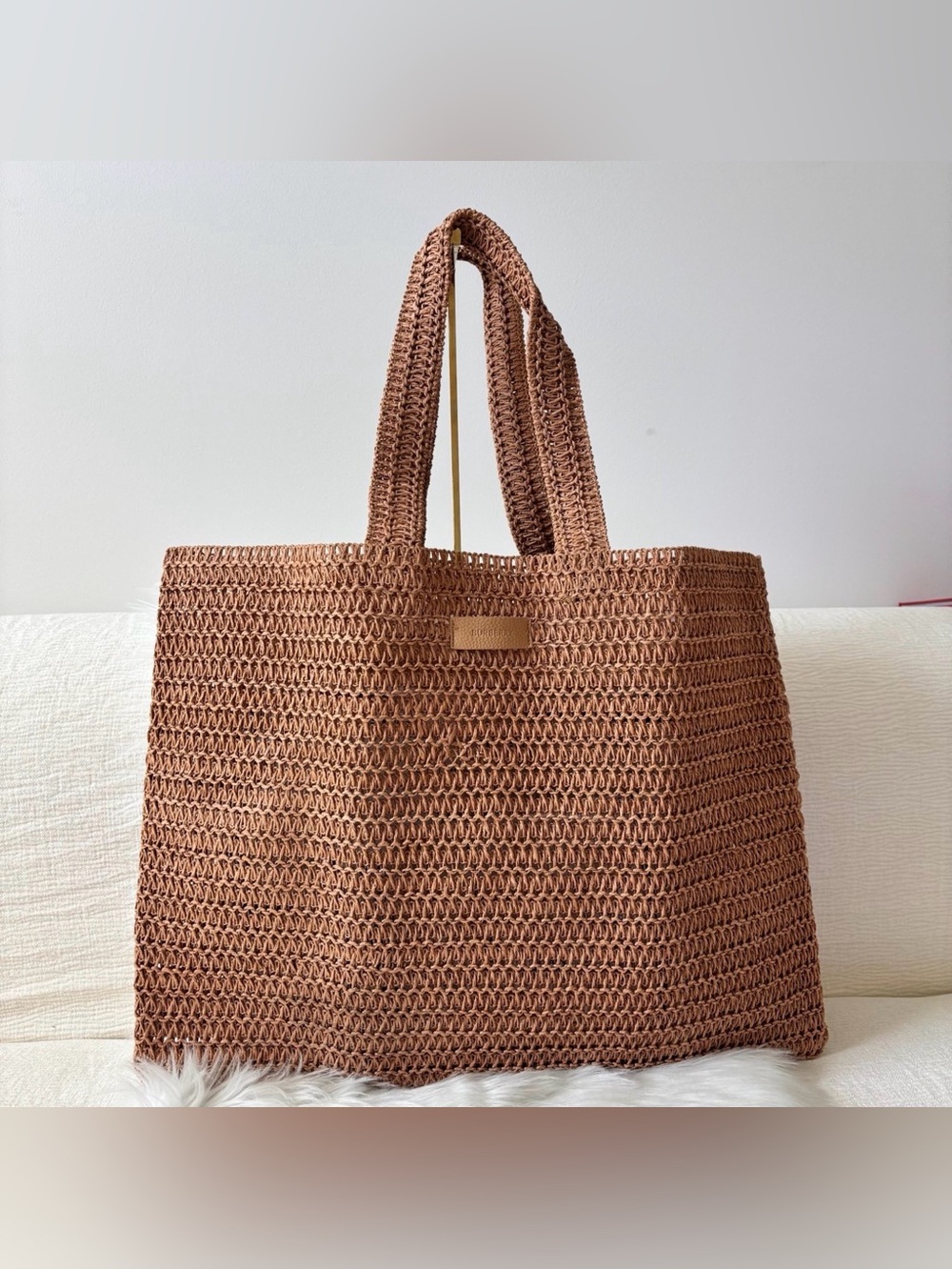 Burberry Woven Tote Bag - Picture 2 of 9
